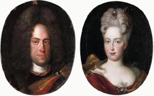 Jan Frans van Douven Johann Wilhelm von Neuburg with his wife Anna Maria Luisa de' Medici